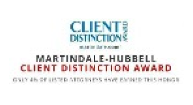 Martindale-Hubbell Client Distinction Award